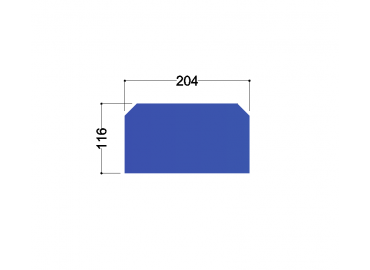 HE240A-B tussenschot 204x116x10mm